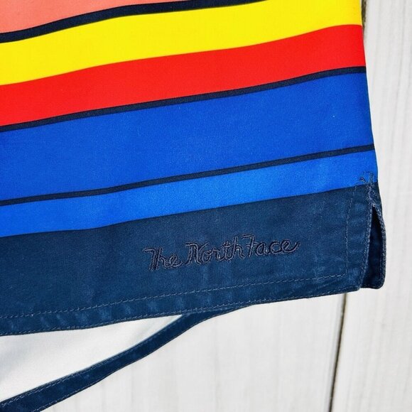 THE NORTH FACE Womens 4" Board Shorts Sz 2 Swimsuit Striped Multicolor Polyester - Picture 4 of 7
